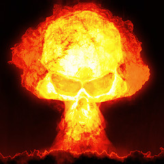 Image showing nuclear bomb with skull