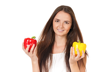 Image showing Girl with vegetables