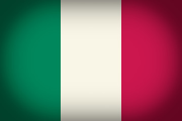 Image showing Retro look Italian flag