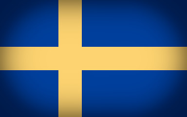 Image showing Retro look Flag of Sweden