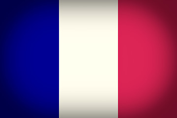 Image showing Retro look French flag