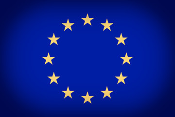Image showing Retro look Flag of Europe