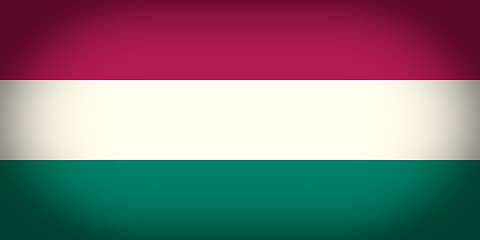 Image showing Retro look Hungary flag