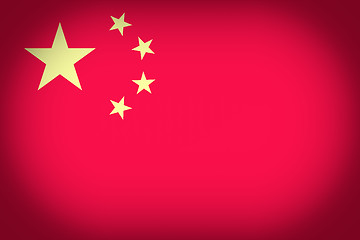 Image showing Retro look Flag of China