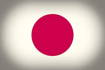 Image showing Retro look Flag of Japan