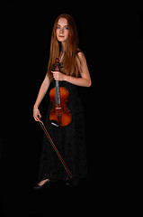 Image showing Standing woman with violin.