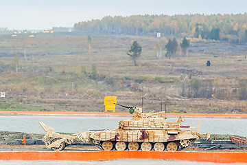 Image showing Armoured deminer BMR-3M moves. Russia