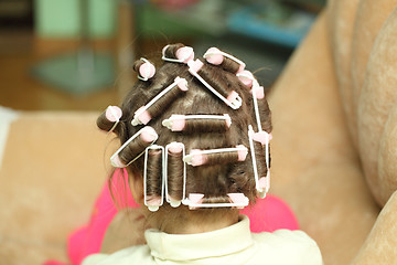 Image showing hair curlers