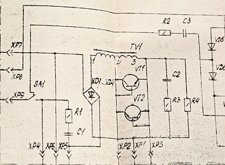 Image showing A schematic drawing