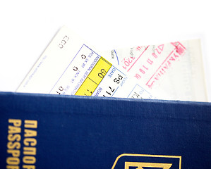 Image showing air ticket