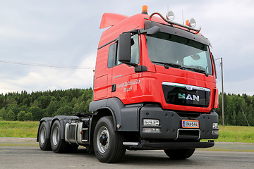 Image showing Red MAN TGS 26.540 Heavy Truck Tractor