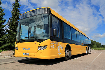 Image showing Yellow Scania Citywide Bus