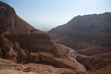 Image showing Mountains in stone desert nead Dead Sea