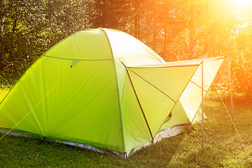 Image showing Camping in the Forest