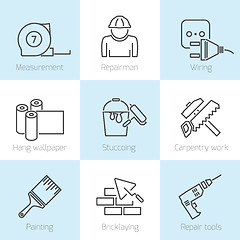 Image showing Repair home icons