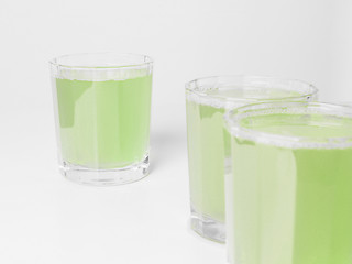 Image showing Green apple juice