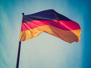 Image showing Retro look German flag