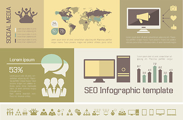 Image showing Social Media Infographic Template.