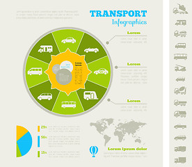 Image showing Transportation Infographic Template.