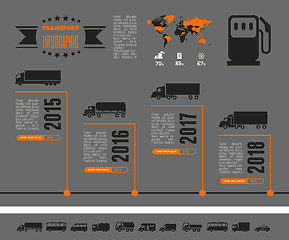 Image showing Transportation Infographic Template.