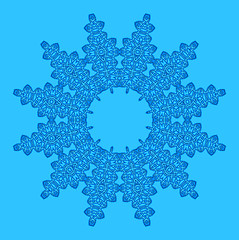 Image showing Blue background with abstract shape