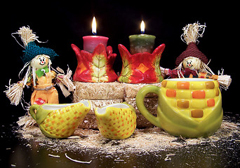 Image showing Autumn Candle Display