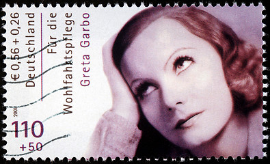 Image showing Greta Garbo Stamp