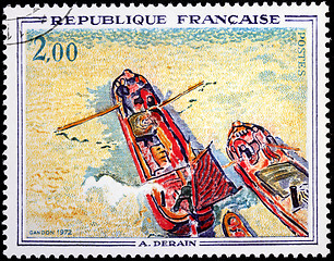 Image showing Boats Stamp