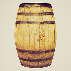 Image showing Retro look Wine or beer barrel cask