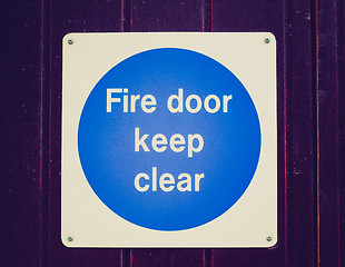 Image showing Retro look Fire door