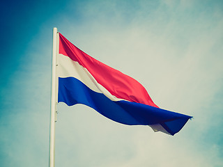 Image showing Retro look Flag of Luxembourg