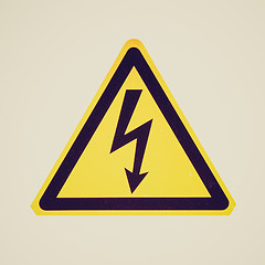 Image showing Retro look Danger of death Electric shock