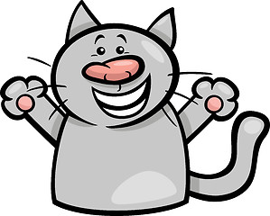 Image showing mood happy cat cartoon illustration