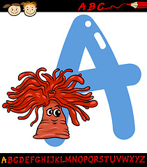 Image showing letter a for anemone cartoon illustration
