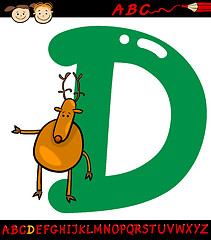 Image showing letter d for deer cartoon illustration