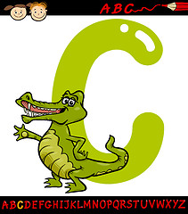 Image showing letter c for crocodile cartoon illustration