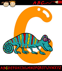 Image showing letter c for chameleon cartoon illustration