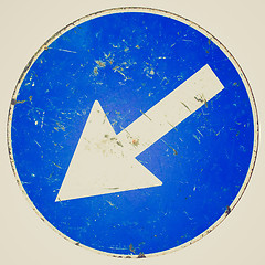 Image showing Retro look Arrow sign