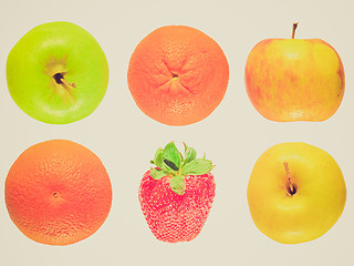 Image showing Retro look Fruits