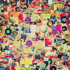 Image showing Retro look Objects collage