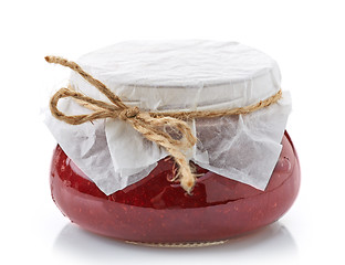Image showing jar of red jam
