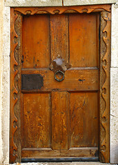 Image showing Old wooden door