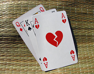 Image showing Broken heart card