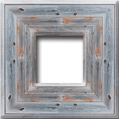 Image showing wooden frame isolated on the white background