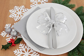 Image showing Christmas Dinner Setting