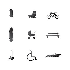 Image showing Vector icons for active leisure in the park