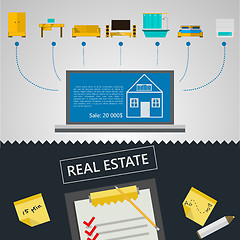 Image showing Vector infographic for sale of real estate