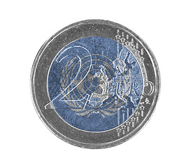 Image showing Euro coin, 2 euro