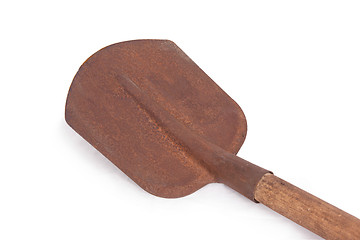 Image showing Old rusty shovel isolated