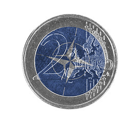 Image showing Euro coin, 2 euro